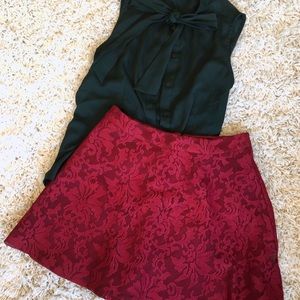 Lovely Red Lacey Skirt